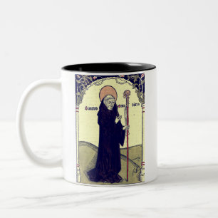 Heiliger Benedikt von Nursia Schutzpatron Europas Zweifarbige Tasse