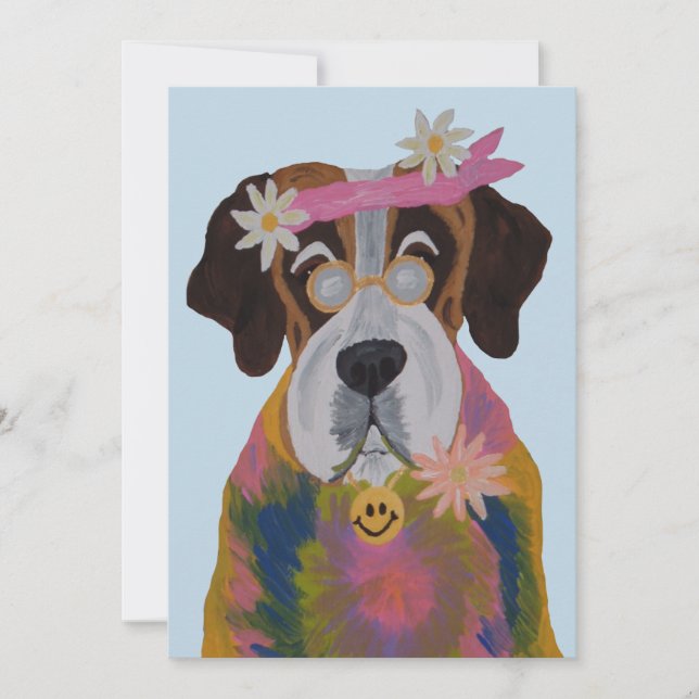 Heiliger Bernhard Hippie Einladung (Vorderseite)