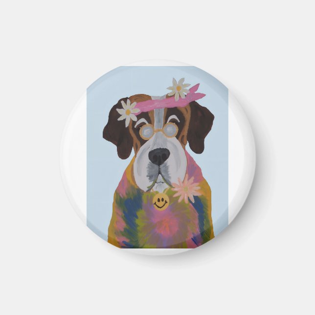 Heiliger Bernhard Hippie Magnet (Vorne)