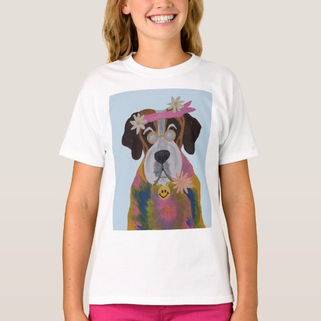 Heiliger Bernhard Hippie T-Shirt (Vorderseite)