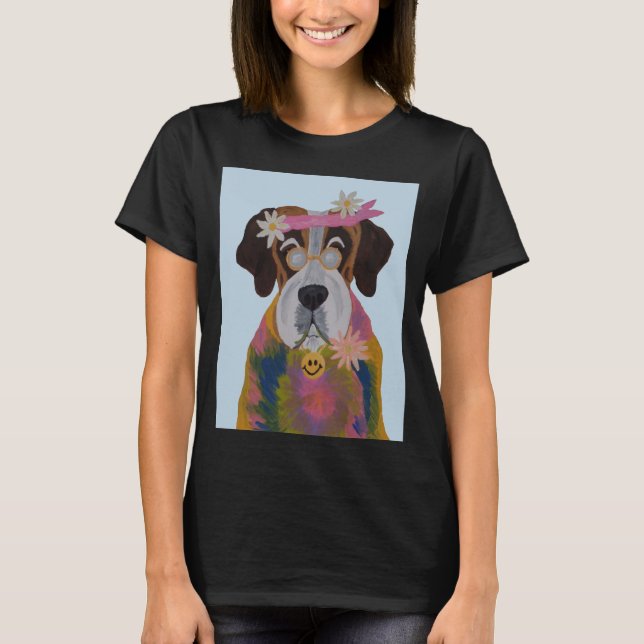 Heiliger Bernhard Hippie T-Shirt (Vorderseite)