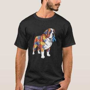 Heiliger Bernhard Rätsel Autismus-Bewusstsein Auti T-Shirt