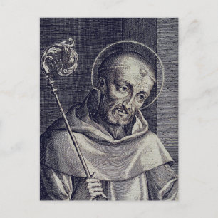 Heiliger Bernhard von Clairvaux Doctor Mellifluus Postkarte