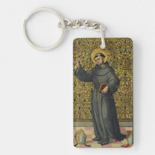 Heiliger Bernhard von Siena Renaissance-Kunststil Schlüsselanhänger