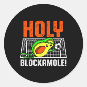 Heiliger Blockamole Fußballspieler Avocado Torwart Runder Aufkleber