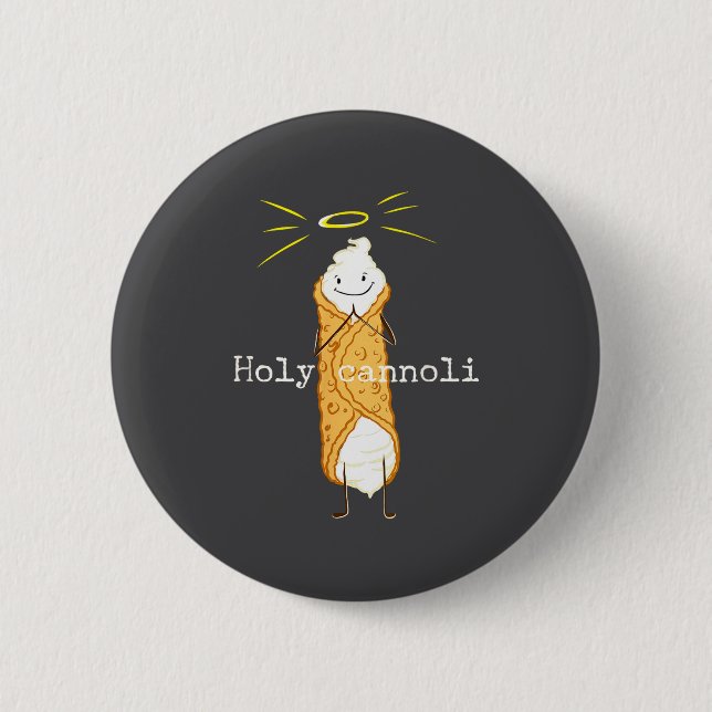 Heiliger Cannoli Lustiger Spruch Italienisch Ameri Button (Vorderseite)