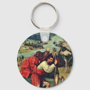Heiliger Christophorus. Durch Hieronymus Bosch Schlüsselanhänger