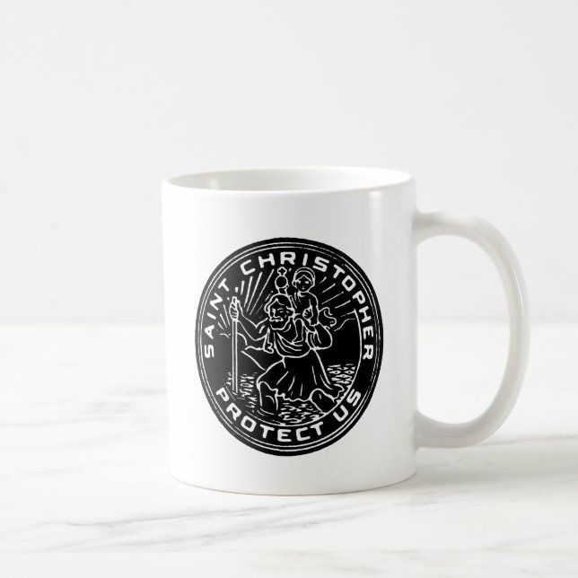 Heiliger Christophorus-Medaille Kaffeetasse (Rechts)