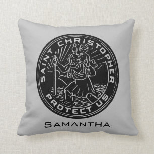 Heiliger Christophorus-Medaille Kissen