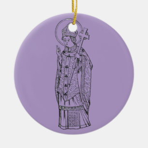 Heiliger Deiniol Abt und Bischof Keramik Ornament