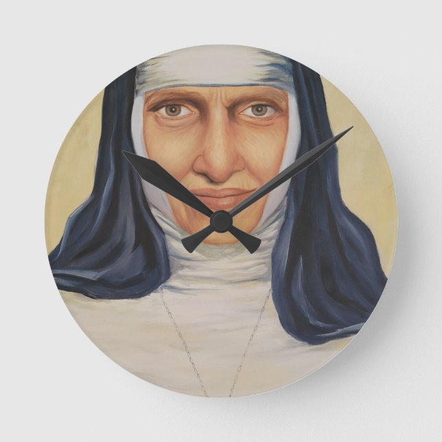Heiliger Dulce der Armen Runde Wanduhr (Vorderseite)
