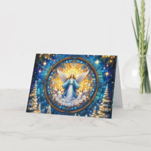 Heiliger Engel Buntglas Weihnachten
