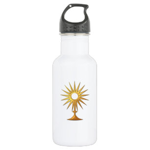 Heiliger Eucharist in der goldenen Monstrance Edelstahlflasche