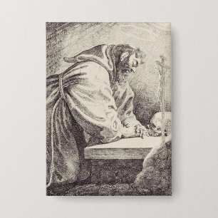 Heiliger Franz von Assisi Gründer des Franziskaner Button