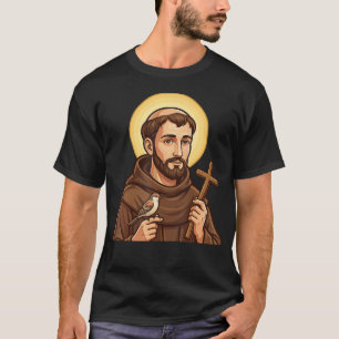 Heiliger Franz von Assisi Patron Vögel Tiere T-Shirt