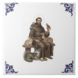 Heiliger Franz von Assisi religiös Fliese