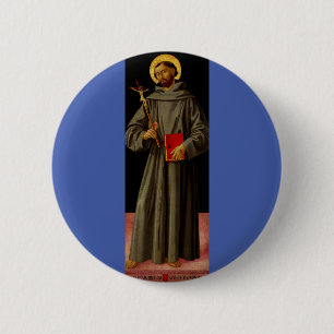 Heiliger Franz von Assisi von Antoniazzo Romano Button