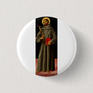 Heiliger Franz von Assisi von Antoniazzo Romano Button