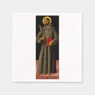 Heiliger Franz von Assisi von Antoniazzo Romano Serviette