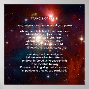 Heiliger Franziskus Assisi Gebet Poster
