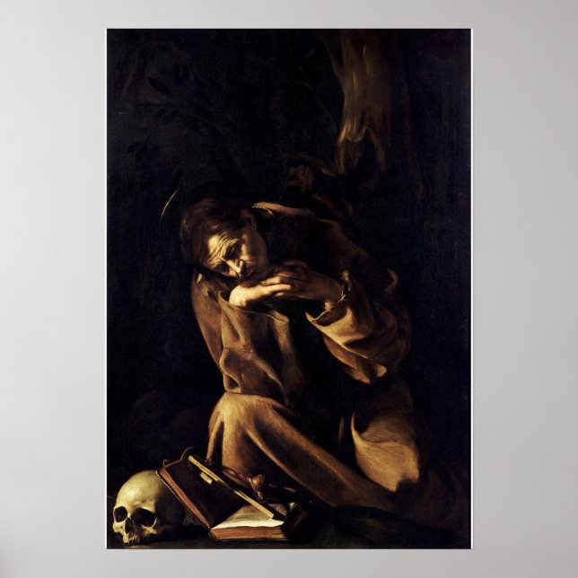 Heiliger Franziskus in Meditation Poster (Vorne)