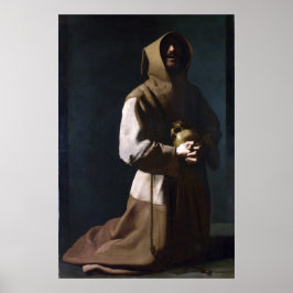 Heiliger Franziskus in Meditation (Zurbaran 1635) Poster