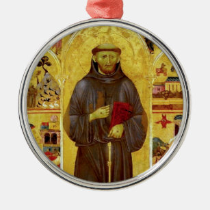 Heiliger Franziskus mittelalterlicher Ikonographie Ornament Aus Metall
