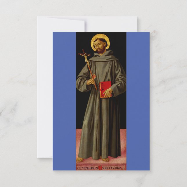 Heiliger Franziskus von Assisi durch Antoniazzo Ro Dankeskarte (Vorderseite)