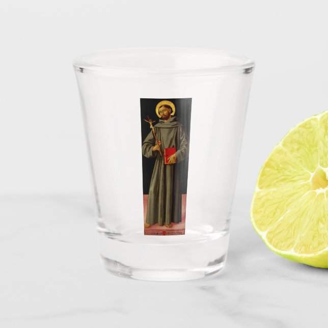 Heiliger Franziskus von Assisi durch Antoniazzo Ro Schnapsglas (Vorderseite)