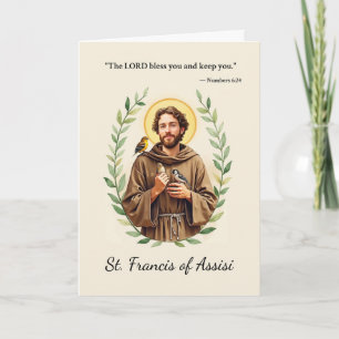 Heiliger Franziskus von Assisi Gottes Frieden und Karte