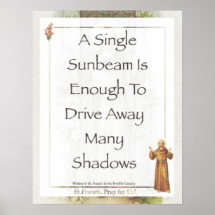 Heiliger Franziskus von AssisiSunbeam GEBET Poster