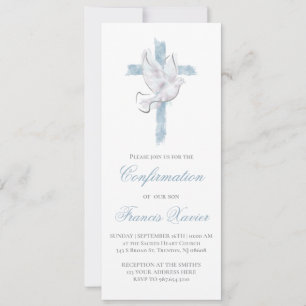 Heiliger Geist - Blaue Kreuzbestätigung Einladung