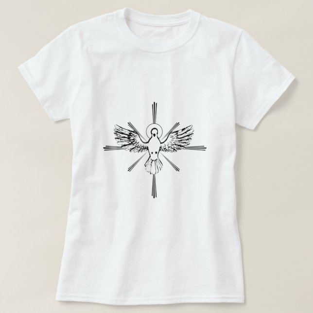 Heiliger Geist Dove Lob Jesus Pfingsten T-Shirt (Design vorne)