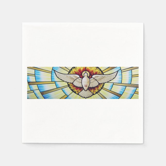 Heiliger Geist getauchte Buntglas Serviette (Vorderseite)