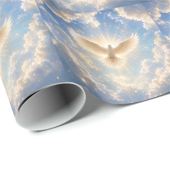 Heiliger Geist Himmlische Taube / Espiritu Santo Geschenkpapier (Rolleneckpunkt)
