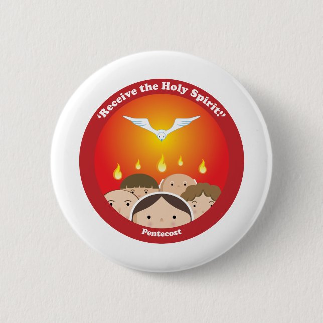 Heiliger Geist Pentecost Button (Vorderseite)
