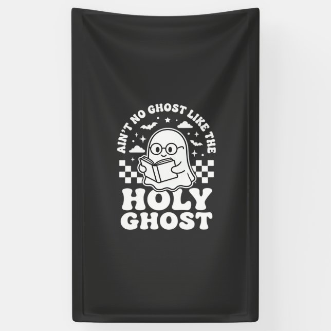 Heiliger Geist Retro Halloween-Geist-Design_1 Banner (Vertikal)