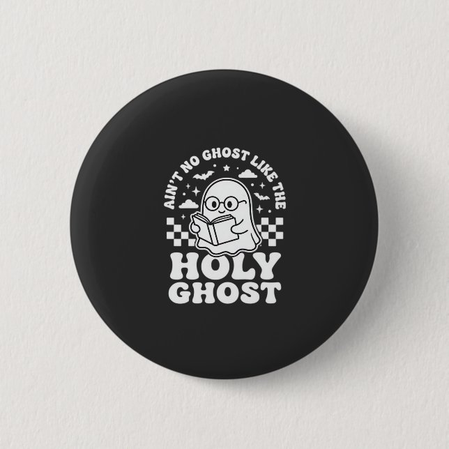 Heiliger Geist Retro Halloween-Geist-Design_1 Button (Vorderseite)