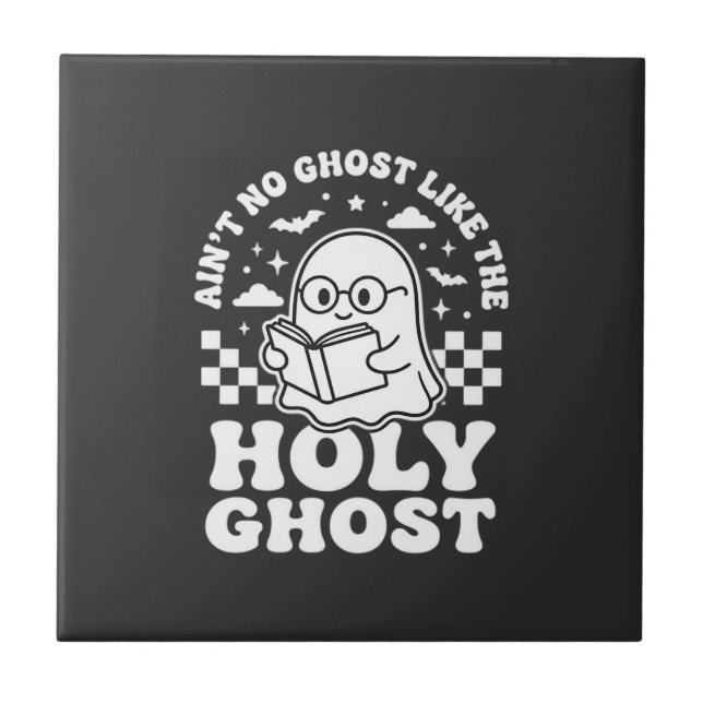 Heiliger Geist Retro Halloween-Geist-Design_1 Fliese (Vorderseite)