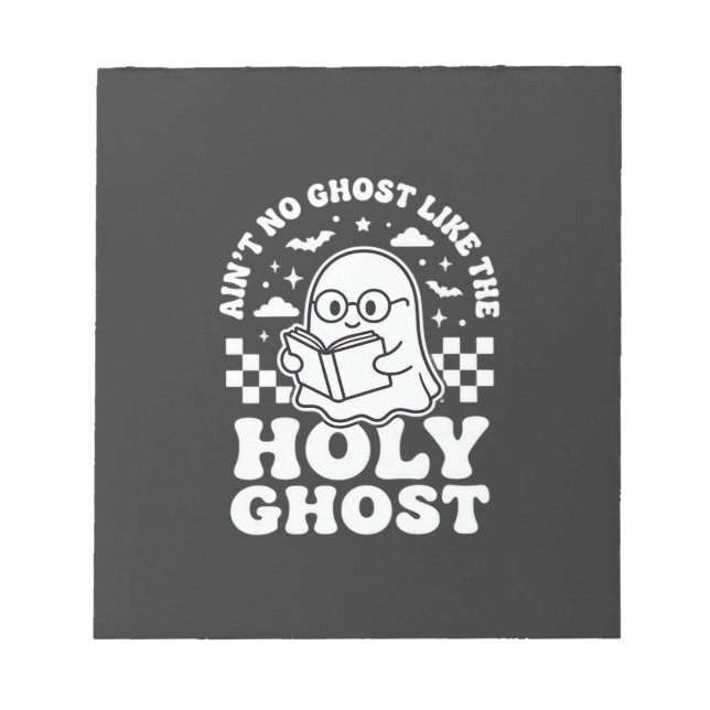 Heiliger Geist Retro Halloween-Geist-Design_1 Notizblock (Vorderseite)