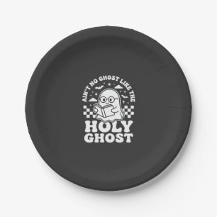 Heiliger Geist Retro Halloween-Geist-Design_1 Pappteller