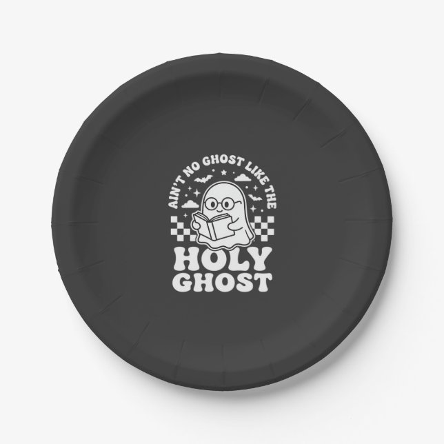 Heiliger Geist Retro Halloween-Geist-Design_1 Pappteller (Vorderseite)