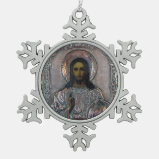 Heiliger Geist Schneeflocken Zinn-Ornament