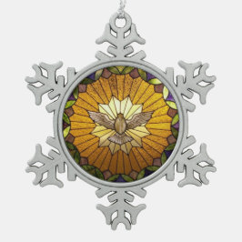Heiliger Geist Verzierung Schneeflocken Zinn-Ornament
