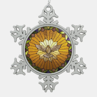 Heiliger Geist Verzierung Schneeflocken Zinn-Ornament