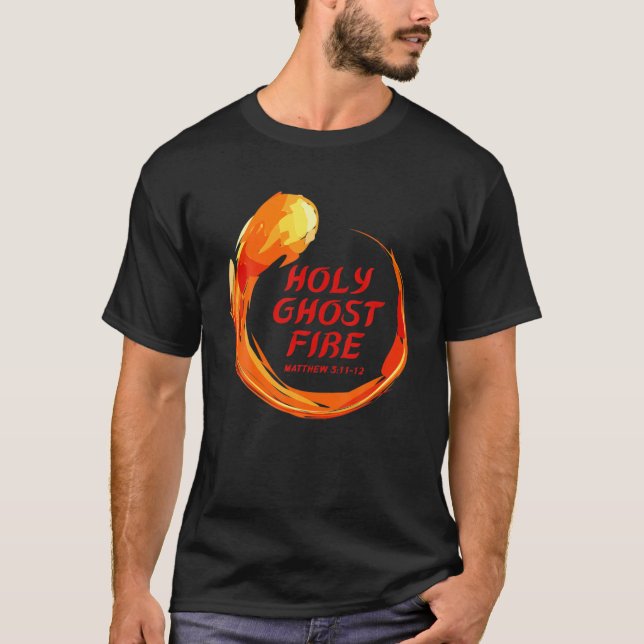 Heiliger Geisterfeuer Geist gefüllt leuchtend farb T-Shirt (Vorderseite)