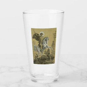 Heiliger Georg – Premium "Sunburst Gold" Art Glas