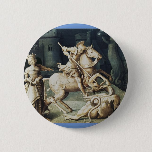 Heiliger Georg und der Drache Großmärtyrer Button (Vorderseite)
