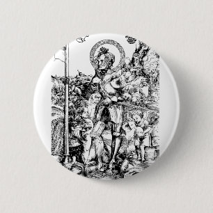 Heiliger Georg und der Drache Großmärtyrer Button