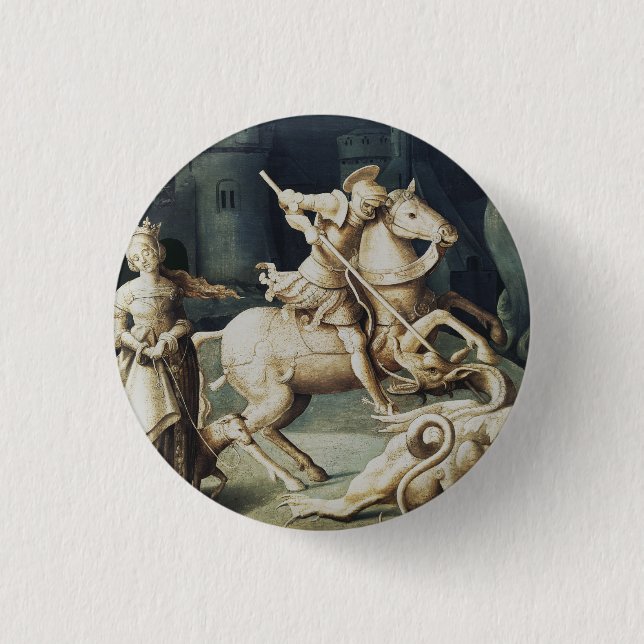 Heiliger Georg und der Drache Großmärtyrer Button (Vorderseite)